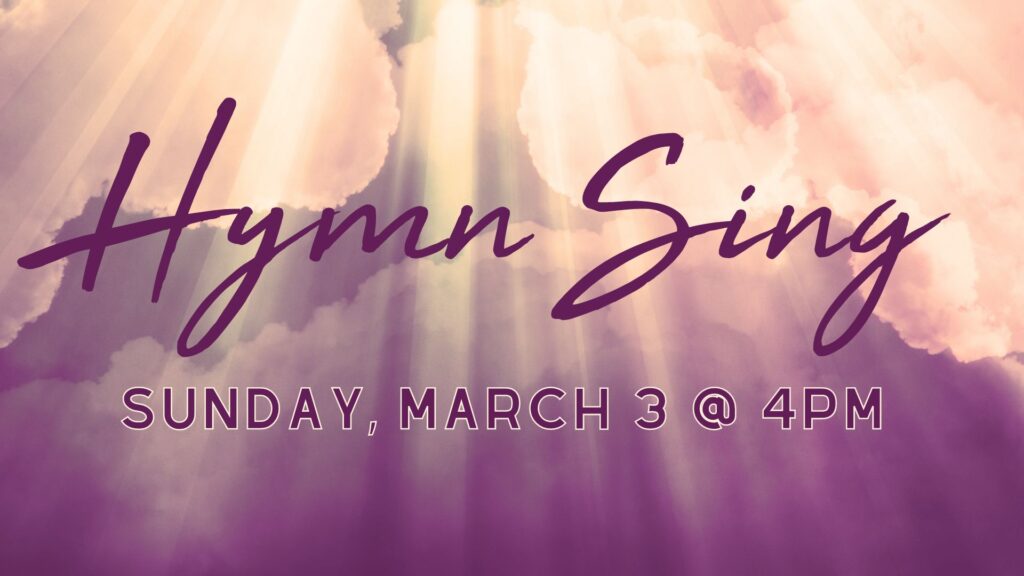 Hymn sing March 3