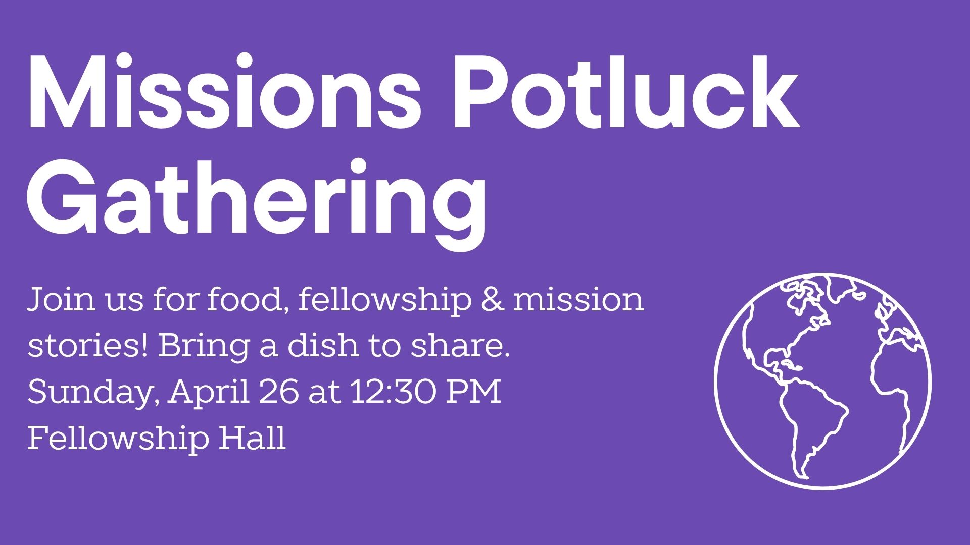 Missions potluck
